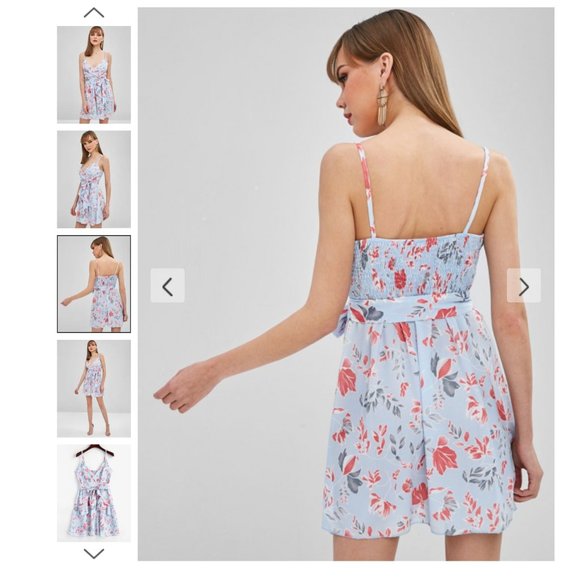 Ruffled Floral Cami Dress - Picture 3 of 6